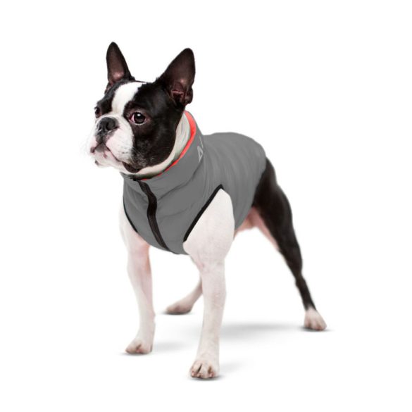 AiryVest kifordítható kutyakabát korall-szürke (S 40)