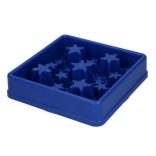 EAT SLOW LIVE LONGER Star Habzsolásgátló Tál Kék (L)