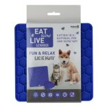 EAT SLOW LIVE LONGER Fun & Relax Lick Mat Kék