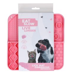 EAT SLOW LIVE LONGER Lick Mat Rózsaszín