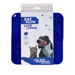 EAT SLOW LIVE LONGER Lick Mat Kék