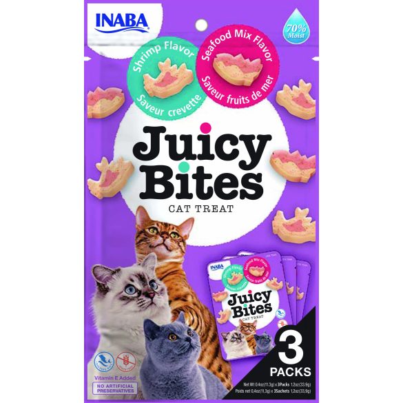 Juicy Bites, garnélarák és tenger gyümölcse ízesítéssel